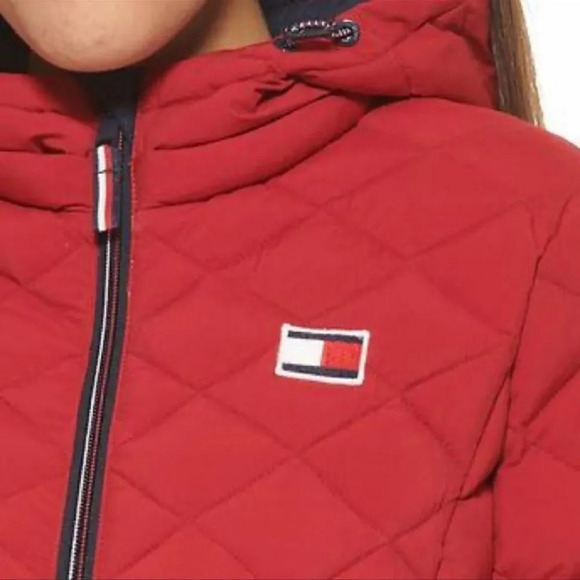 Tommy Hilfiger Ladies' Packable Jacket Red Medium NWT - Picture 6 of 10